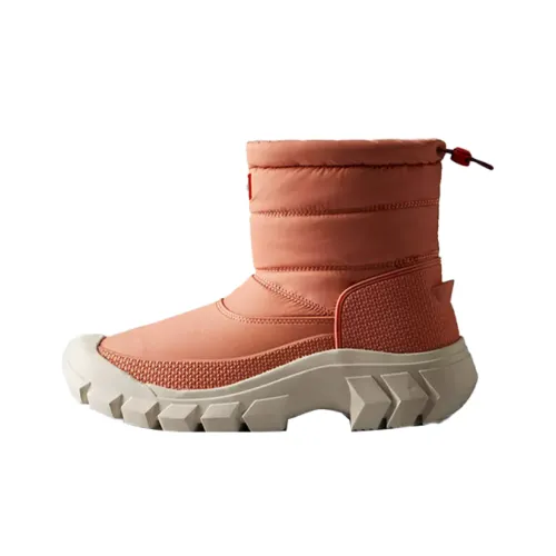 HUNTER Термозащитный Водонепроницаемый Устойчивый к истиранию Противоскользящий Короткий Снегобут Женские Розовый Белый