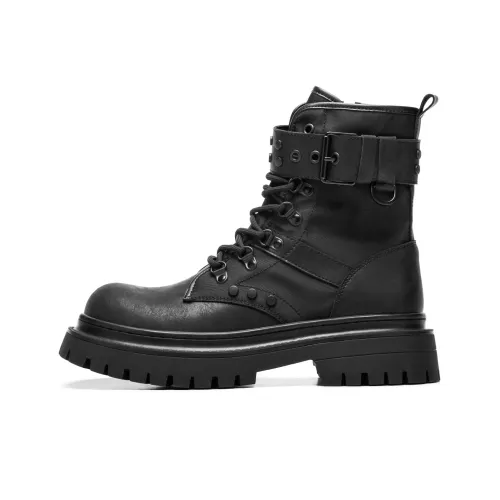 Meixi Мартинсы CUBAN Черный Унисекс