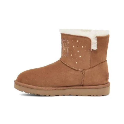 UGG Короткие Снежные Ботинки Женские Каштановые