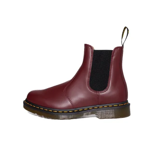 Dr.Martens Гладкий Короткий Челси Унисекс Бордовый
