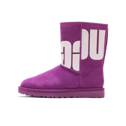 UGG CLASSIC SHORT 2 Chopd Термический Устойчивый к истиранию Противоскользящий Кроссовки для снега Женские Фиолетовый