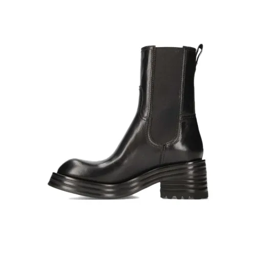 PREMIATA GAUCHO Nero + Heidi Crew Челси 6,5 см Женские Черный