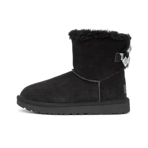 UGG Термостойкие противоскользящие короткие снегоботинки женские черные