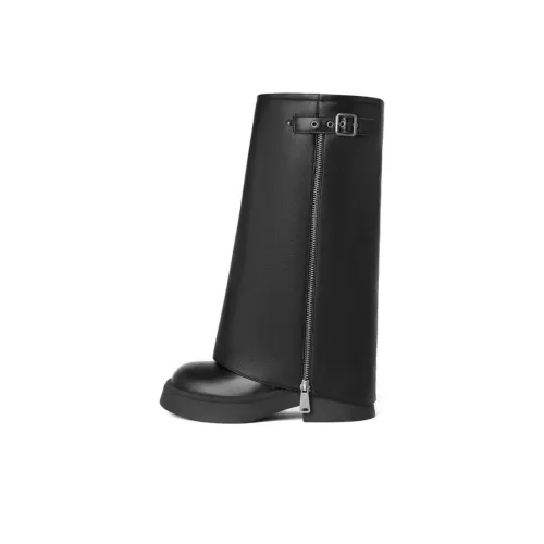 Белль Foldover Ботфорты 4,5 см Женские Черные