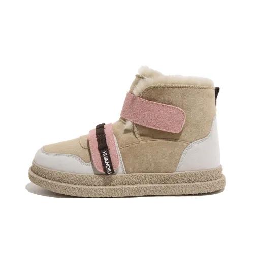 HUANQIU Короткий MID Голень Сноубутсы Женские Бежевый Умбра