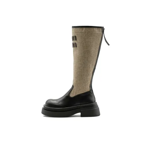 Little Sue Trendy Versatile Vintage Hot Girl Рыцарь Ботинки Колено Высокие сапоги Женские