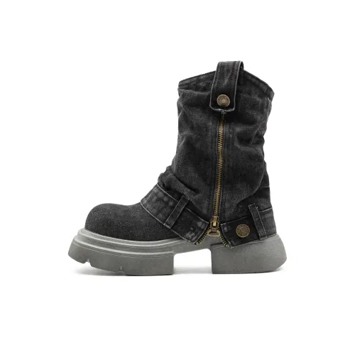 Little Sue Эксклюзивный дизайн маленький платформа Foldover ботинки ботильоны 6 см женские