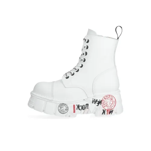 NEW ROCK Martin Boot 6 см Унисекс Белый
