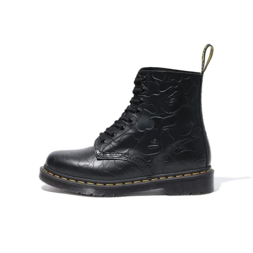Dr.Martens x A BATHING APE BAPE совместный бренд ABC 8 Hole ботинки Короткий Martin Boot Мужской Черный
