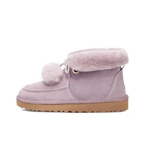 UGG Kyrina Арочный Pom Теплоизоляционные Устойчивые к истиранию Зимние Ботинки Женские Розово-фиолетовые
