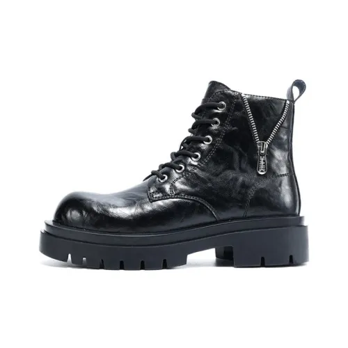 FAIRWHALE Размер 1 11 С подарками A Дорожная сумка. Короткий MID Голень Мартин Boot Мужской Черный