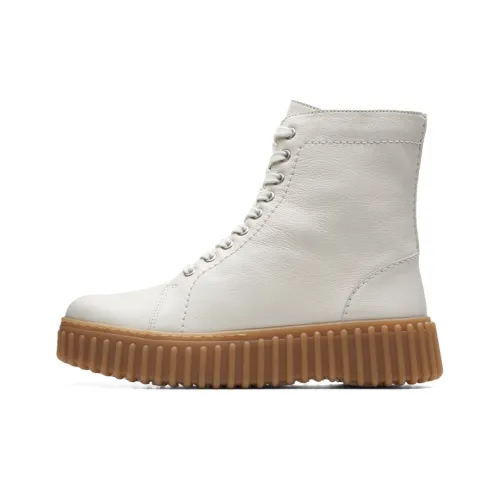 Clarks Street Collection Короткий Мартин Ботинок Женские Белые
