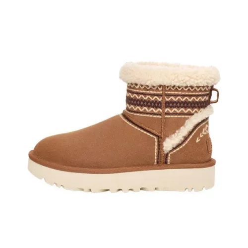 UGG CLASSIC MINI Atherson Короткий Снегокат Женские Коричневый