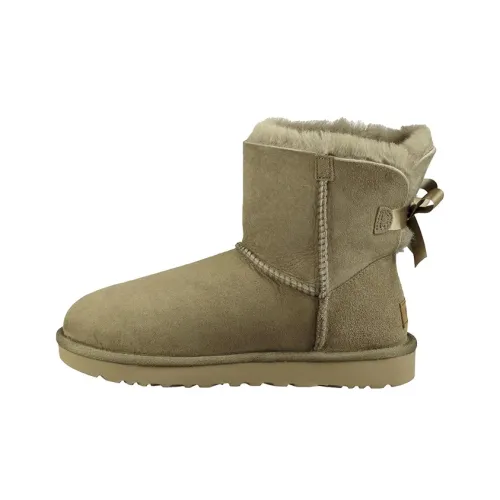 UGG Bailey Bow II Boot Теплый Короткий Снегобут Женские Светло-Коричневый