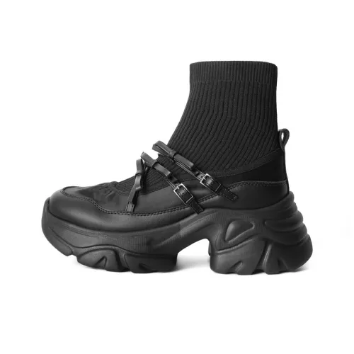 BELLE Ботильоны 5,5 см Женские Черный Серебряный