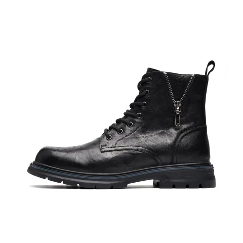 TRUMPPIPE Короткий MID Голень Мартин Boot Мужской Черный