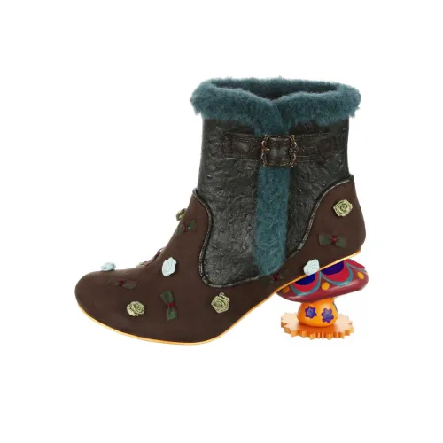 IRREGULAR CHOICE Гриб Meadow Ботильоны 7 см Женские Темно-коричневый