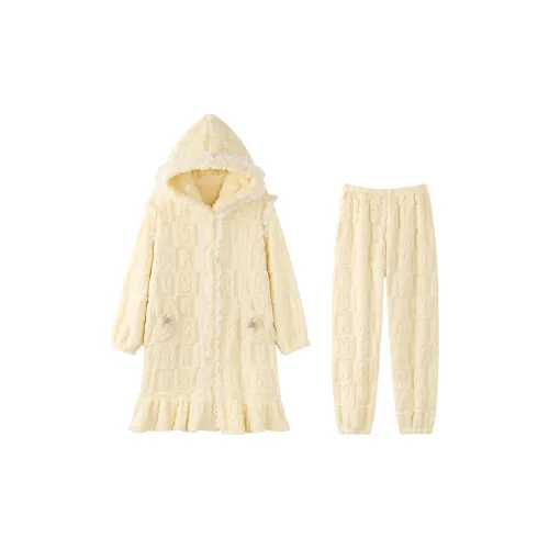 LEZIYUN Пижамный комплект женский желтый