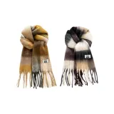 2 пачки (Большая клетка серый, кофейный, бежевый + большая клетка желтый, темно-зеленый)