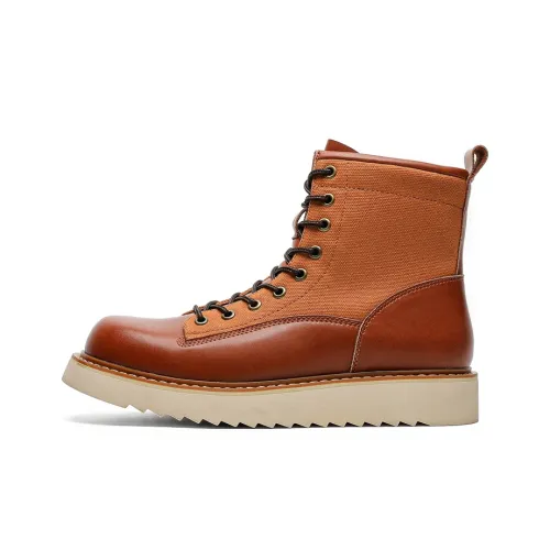 WEISHIBANGWEI Ботильоны Мужские Коричневые