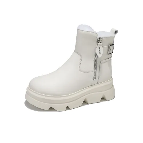 BAIJIHONG Термические Увеличивающие Короткие Снежные Ботинки Женские