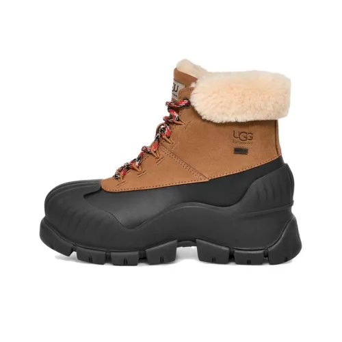 UGG Теплые Унисекс Снежные Ботинки Короткие Женские Каштановые