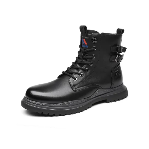 KOLUMB Короткий MID Голень Мартин Boot Мужской Черный