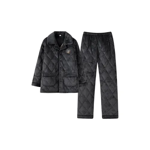 LEZIYUN Пижамный комплект мужской дымчатый каштановый