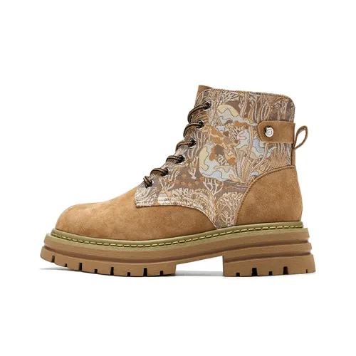 FION Короткий Мартин Ботинок 5 см Женский Желтый