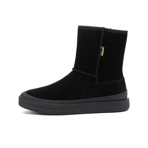 Lady's House Устойчивый к истиранию Короткий MID Ботинки для снега Мужской Черный