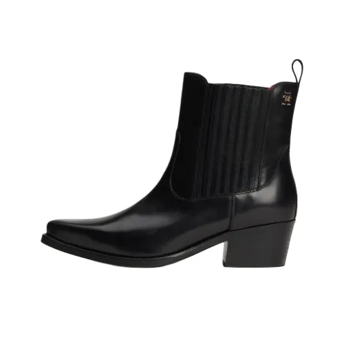 Tommy Hilfiger TH Monogram Короткий Челси 4,2 см Женский Черный