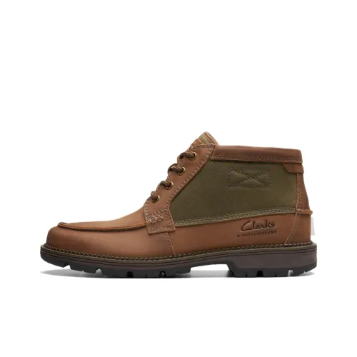 Clarks Водонепроницаемый и противоскользящий короткий уличный ботинок для мужчин коричневый