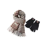 Шарф + Черные термические перчатки