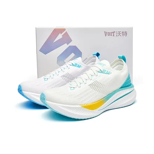 VOIT Беговые кроссовки Низкий топ Правая сторона Белый синий зеленый Несовпадающие Унисекс