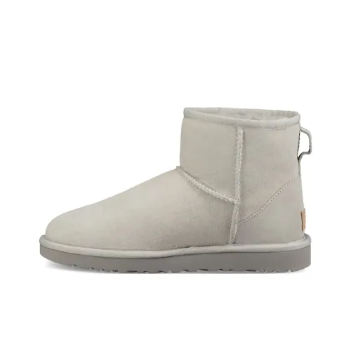 UGG CLASSIC MINI Теплый противоскользящий покрытый короткий снегокат Женские Айвори