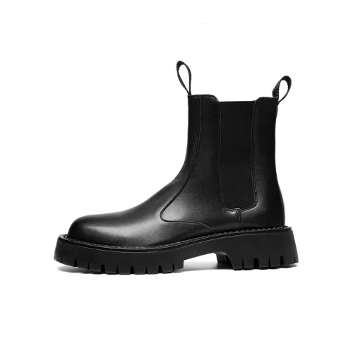 GIHO Martin Boot Short Chelsea Men's Black
