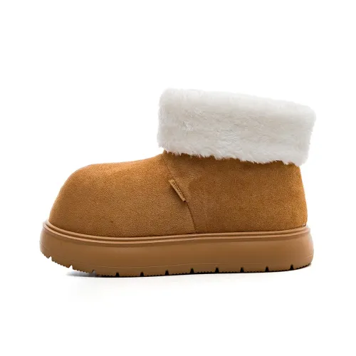 RENBEN Женские Сноубутсы Теплоизоляционный визуально увеличивает рост Покрытие Короткий Капибара Женские CAMEL