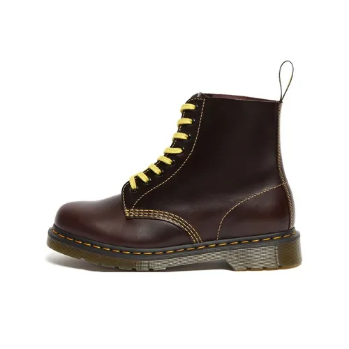Dr.Martens 1460 Pascal Atlas Мартин Ботинок Женские Красно-коричневый
