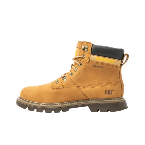 CAT RYMAN WP Collection Желтый Ботинки Термические Водонепроницаемые Устойчивые к истиранию 17,5 см Для активного отдыха Мужской Коричневый Желтый