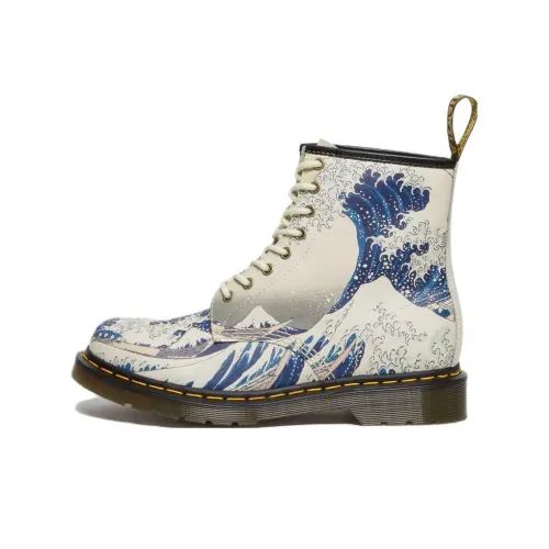 Dr.Martens 1460 Короткий Мартин Ботинок Унисекс Белый Синий