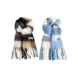 2 пачки (Большой клетка синий белый + Большой клетка серый коричневый бежевый)