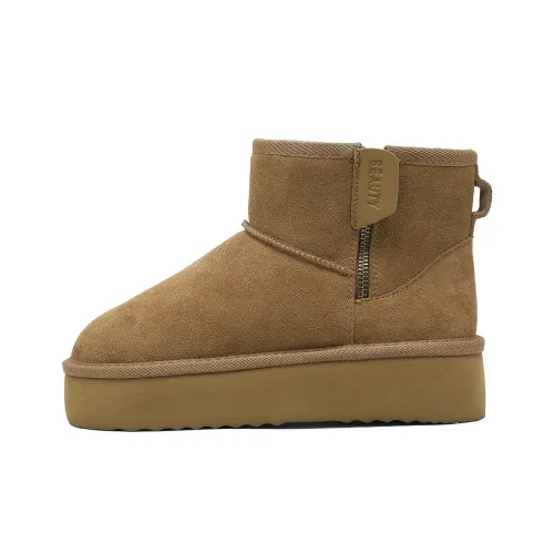 FREE BEAUTY Свободный стиль Элегантность Термический Увеличение высоты Короткие Снежные ботинки Женские