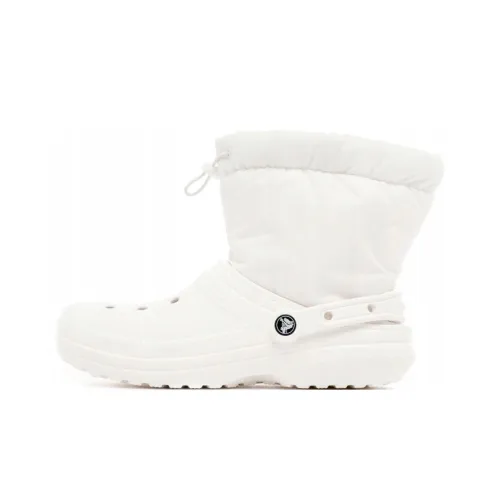 Crocs Classic Lined Neo Puff Термическое Покрытие Короткие Ботинки Унисекс Белый