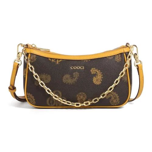 COOGI Сумка через плечо из синтетической кожи сумка-полумесяц сумка через плечо обычная женская кофейного экрю цвета