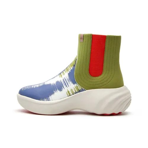 U.IN Разрисованная Путешествие Обувь Tiches 4 Artistic Collection Челси Женская