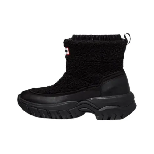 HUNTER Короткие Снежные Ботинки Женские Черные