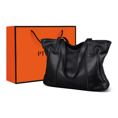 PT'SON Сумка Tote из коровьей кожи с синтетической кожей сумка через плечо сумка Mom большая женская черная