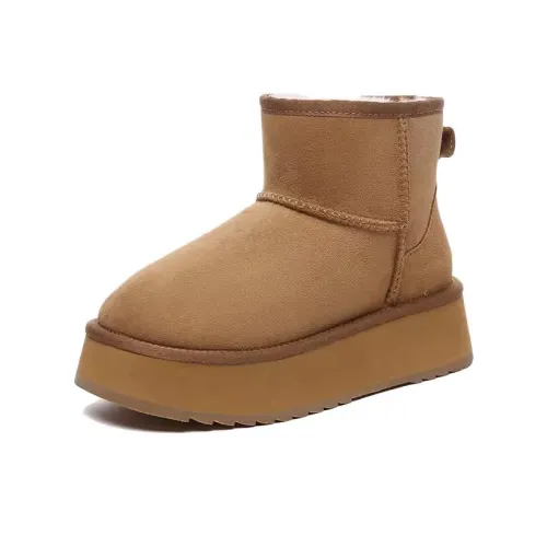 EVERAU Короткие Сноубутсы Женские Коричневые