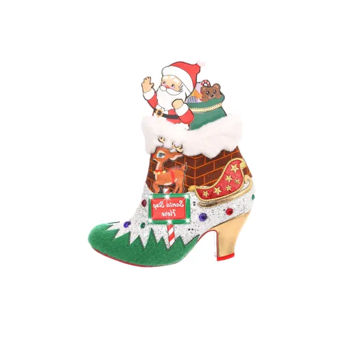 IRREGULAR CHOICE Ботильоны Коричневый Серебристо-зеленый Женские