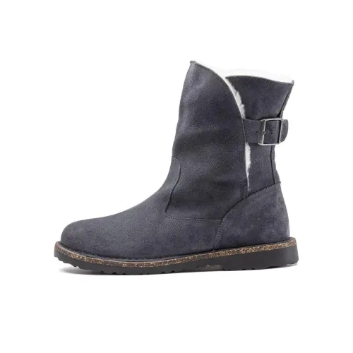 Ботильоны Birkenstock Uppsala Shearling женские темно-серые узкие